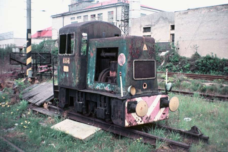 Podoba lokomotivy v Nymburce 28.4. 1992    foto autor Michal Ročňák